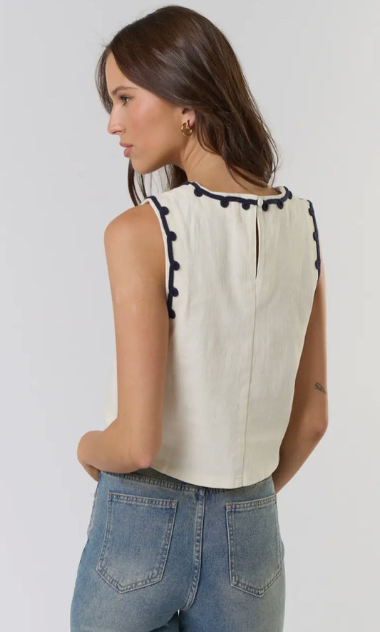 Embroidered Crop Top