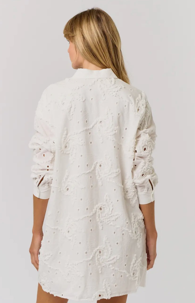 Textured Button Down Dress
