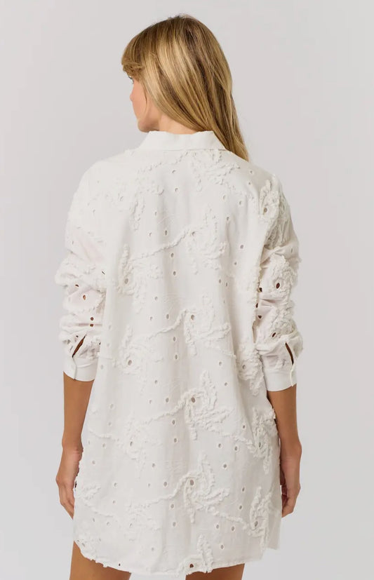 Textured Button Down Dress