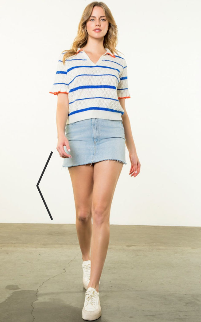 Short Sleeve Textured Knit Top