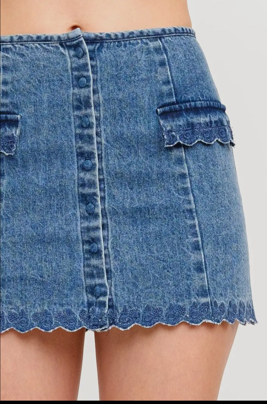 Jaelynn Denim mini Skirt