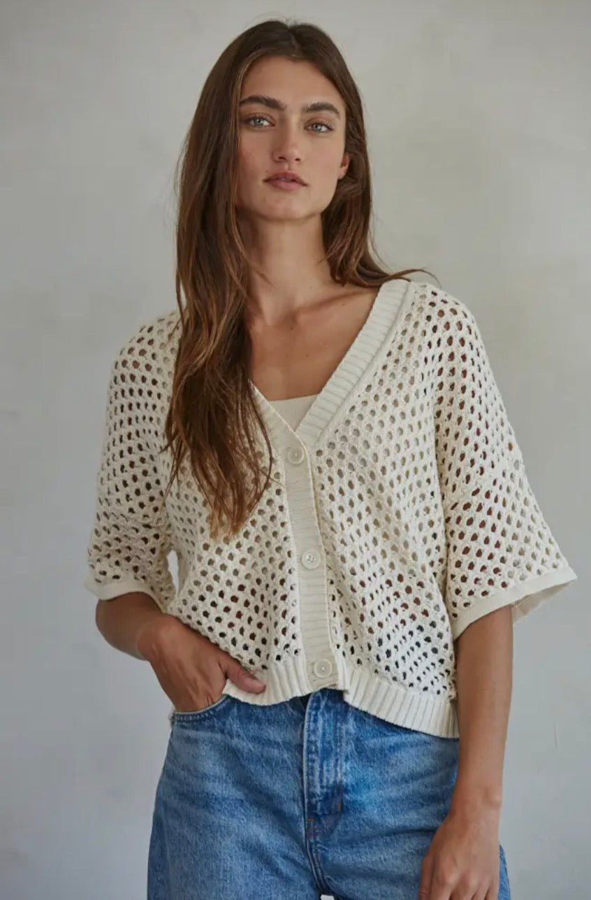 Knit See Through Short Sleeve