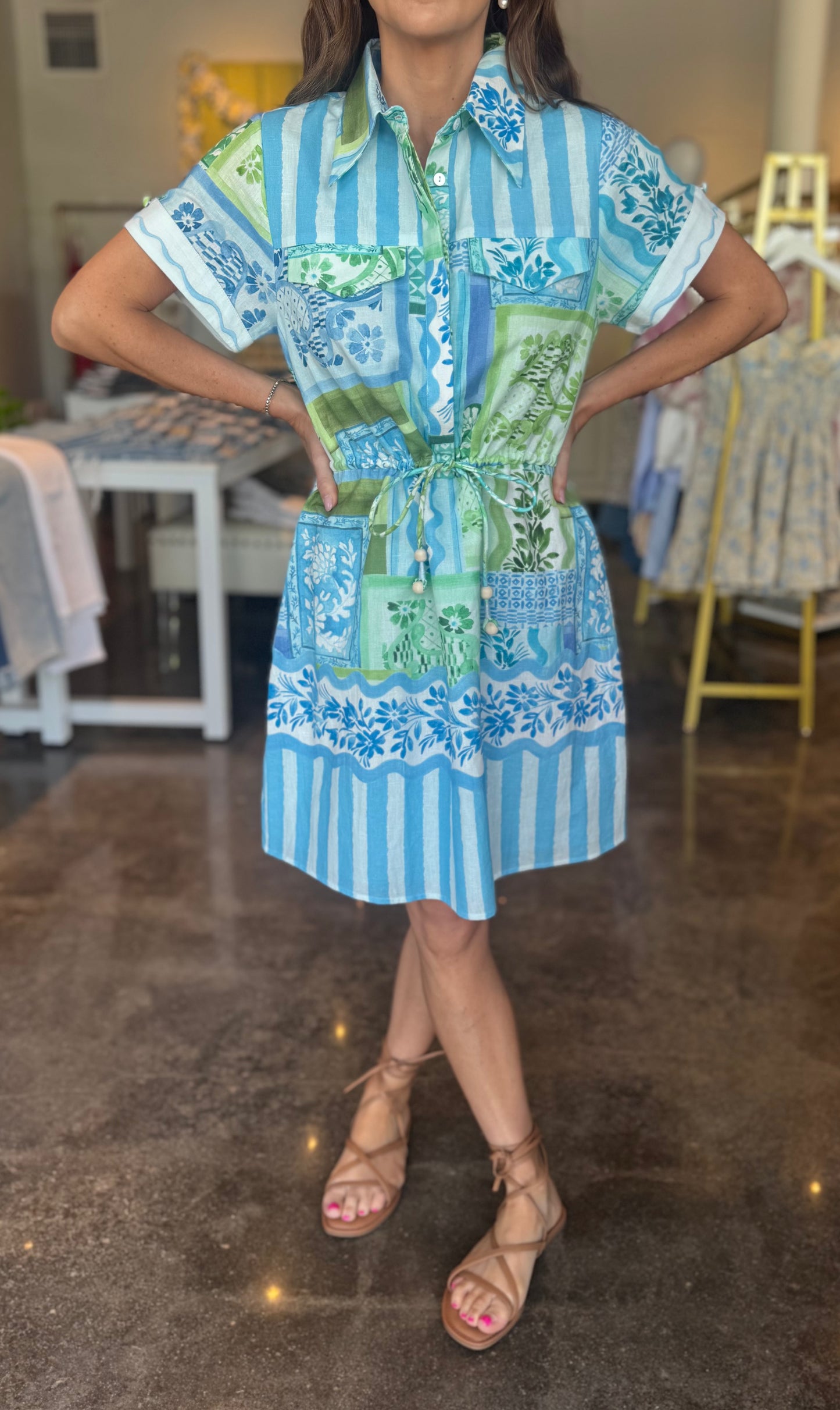 Adeline Dress in Monaco