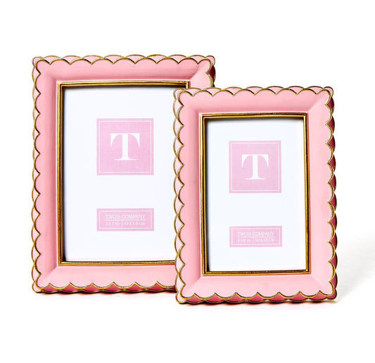 Pink Scalloped Picture Frame
