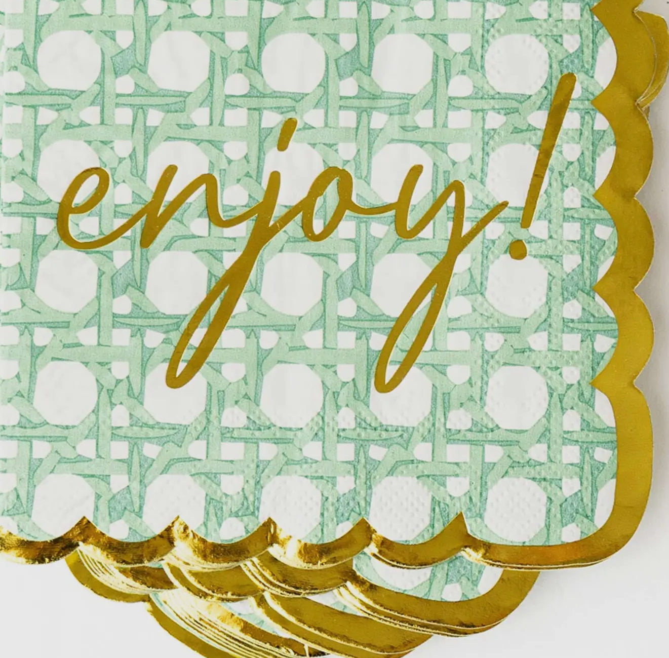 “Enjoy” Cane Cocktail Napkins