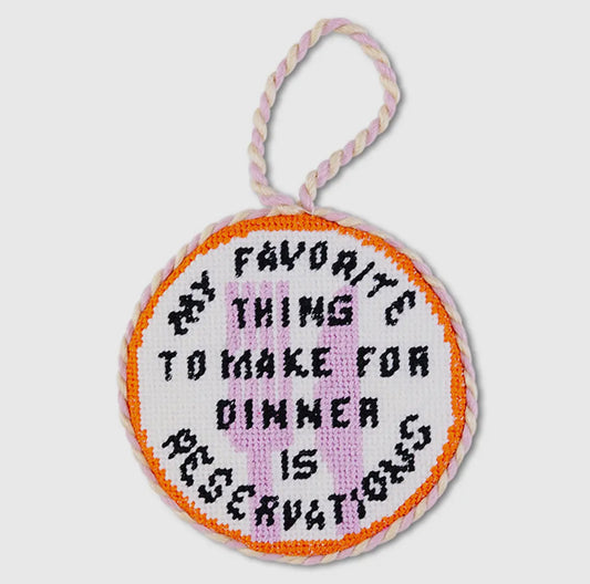 Needlepoint Ornament - Reservations