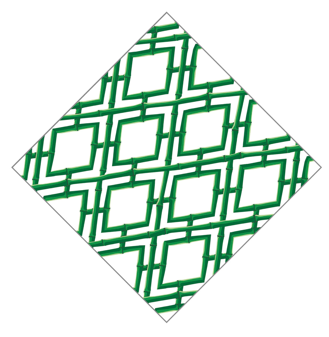 Green Bamboo Trellis Cocktail Napkins