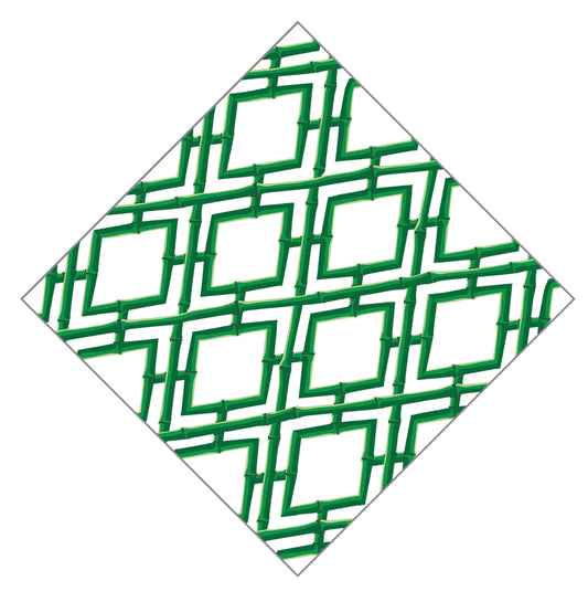 Green Bamboo Trellis Cocktail Napkins