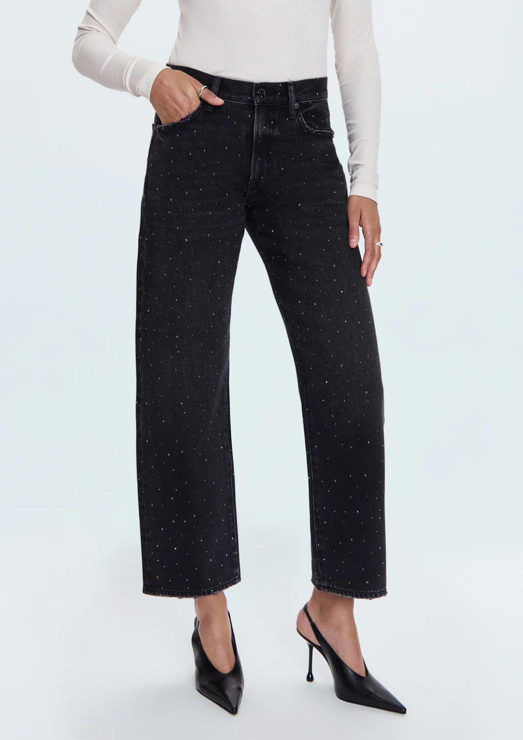 Lexi Rhinestone Bowed Straight