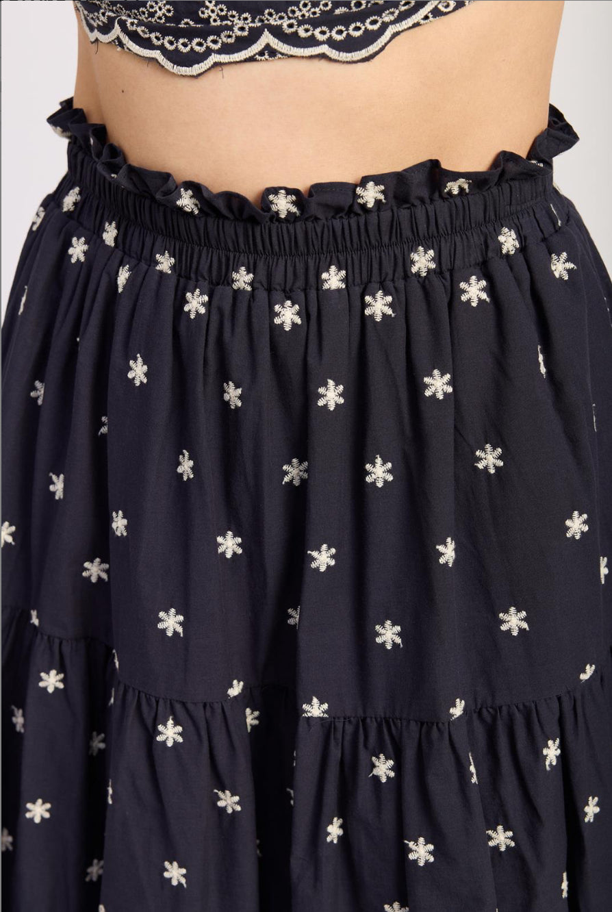 Nara Maxi Skirt in Navy