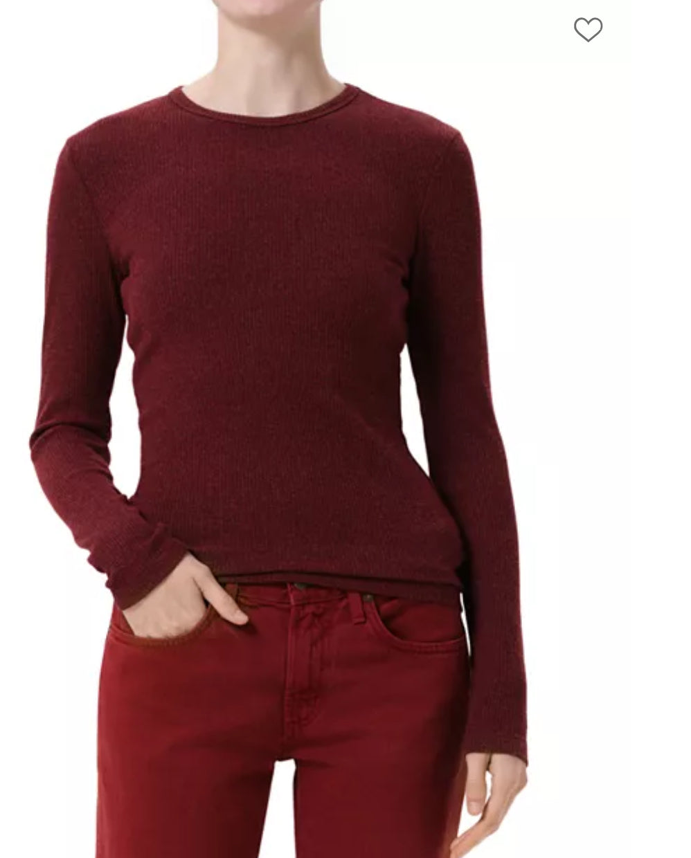 Delphi Slim Tee in Brick