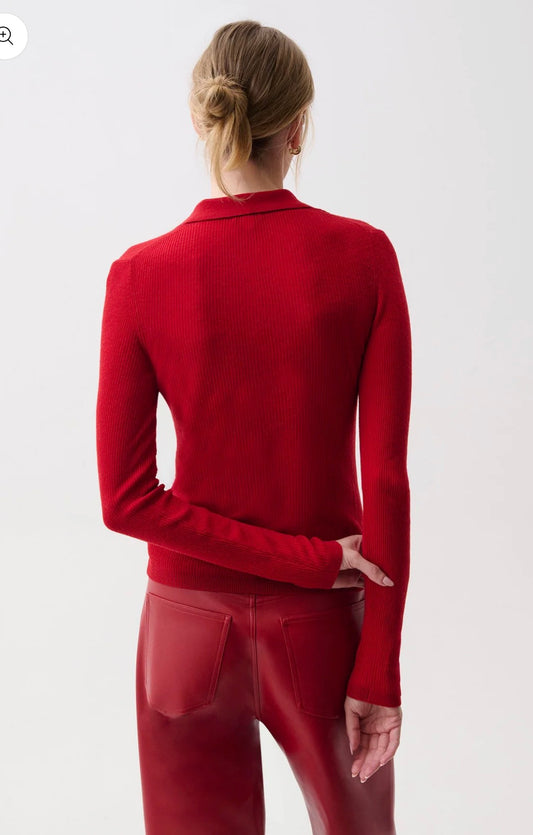 Elise Featherweight Polo in Savvy Red