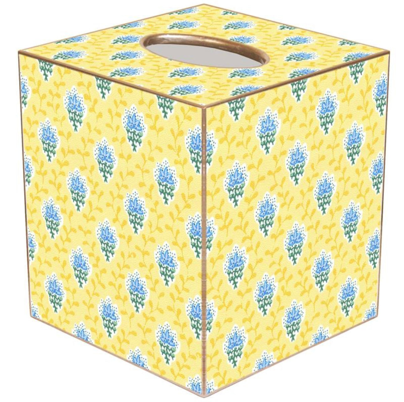 Yellow Provencial Print Tissue Box Cover