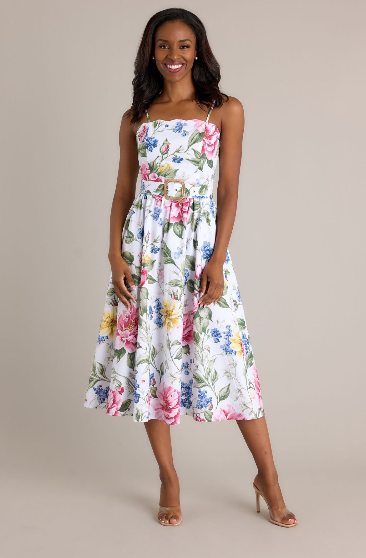 Colette Belted Midi Dress