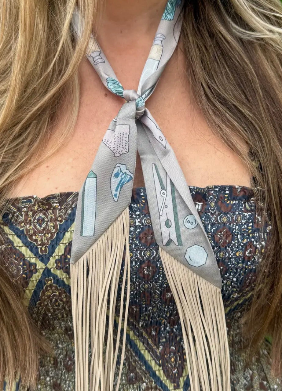 Frilly Scarf - Blue