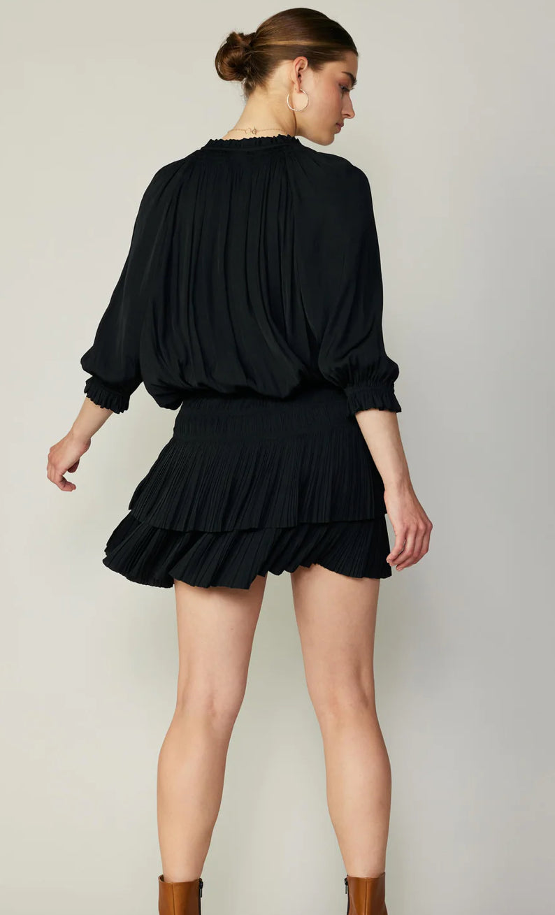 Aurelie Pleated Mini Dress