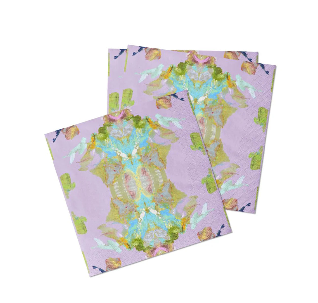 Laura Park Stained Glass Lavender Cocktail Napkins