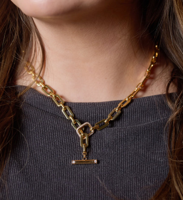Ava Gold Link Necklace