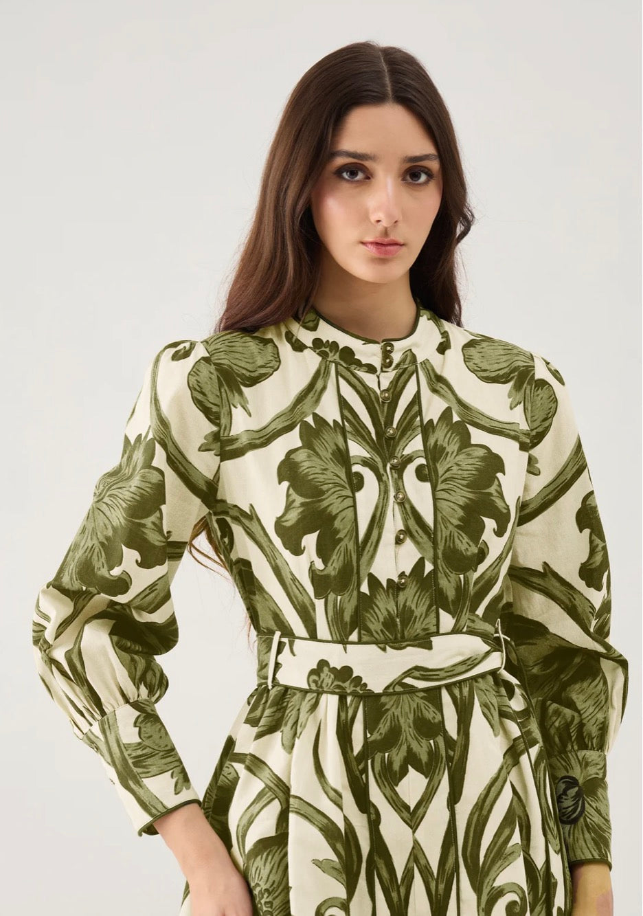 Nella Dress in Rosemere Olive