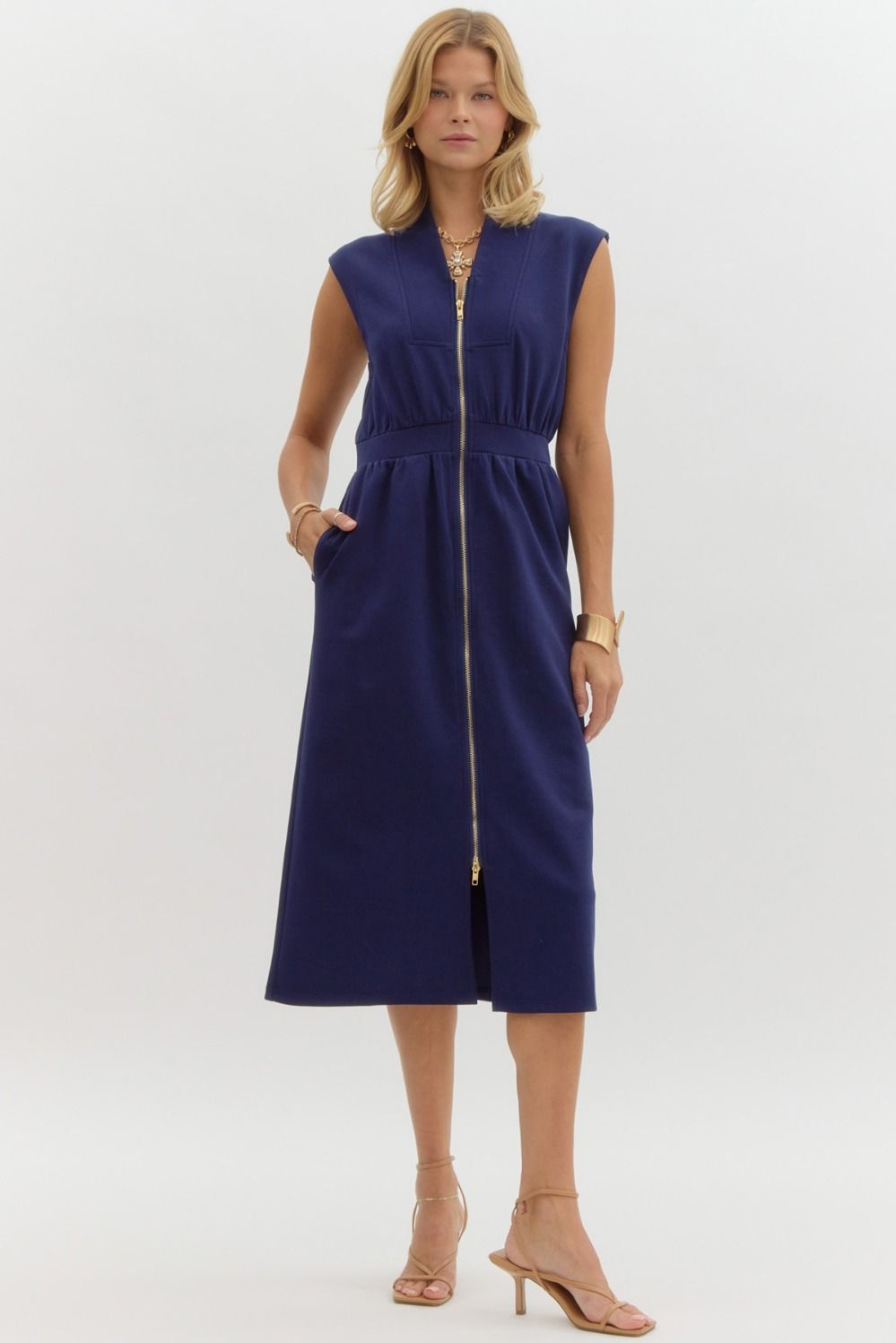 Cap Sleeve Midi Dress