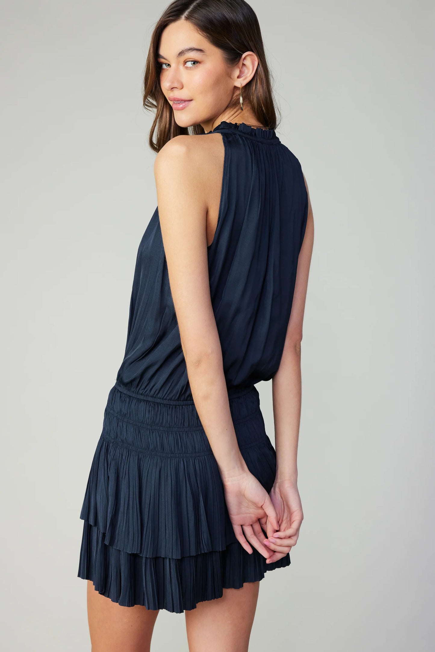 Cara Pleated Mini Dress