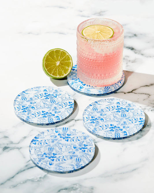 Chinoiserie Coasters Set of 2