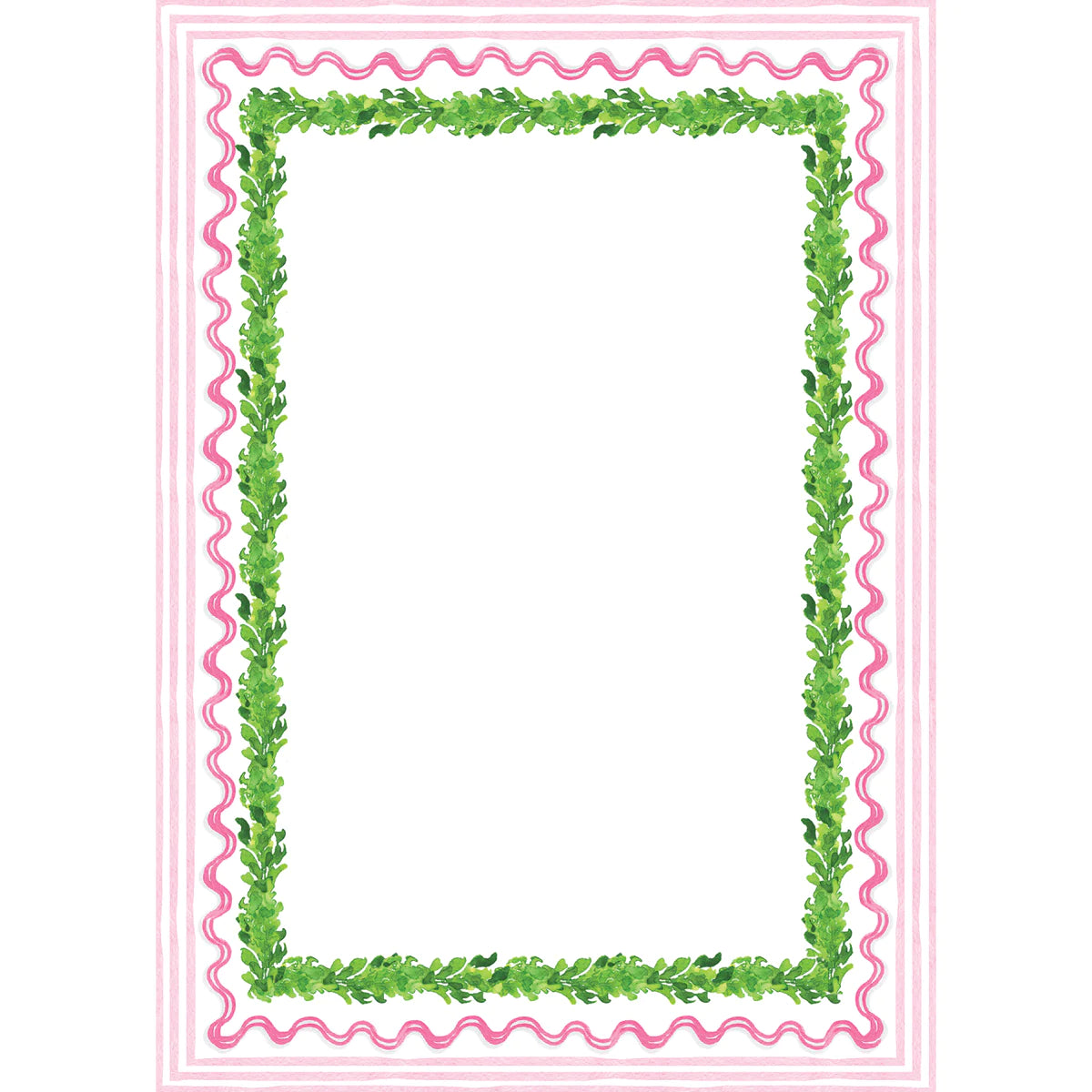 5x7 Boxwood Scallop Notepad