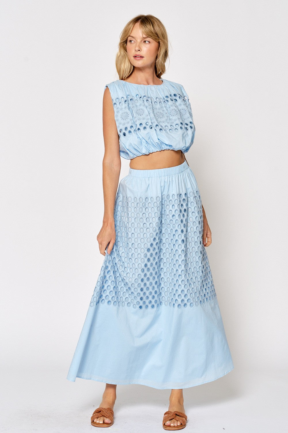 Maxi Eyelet Skirt