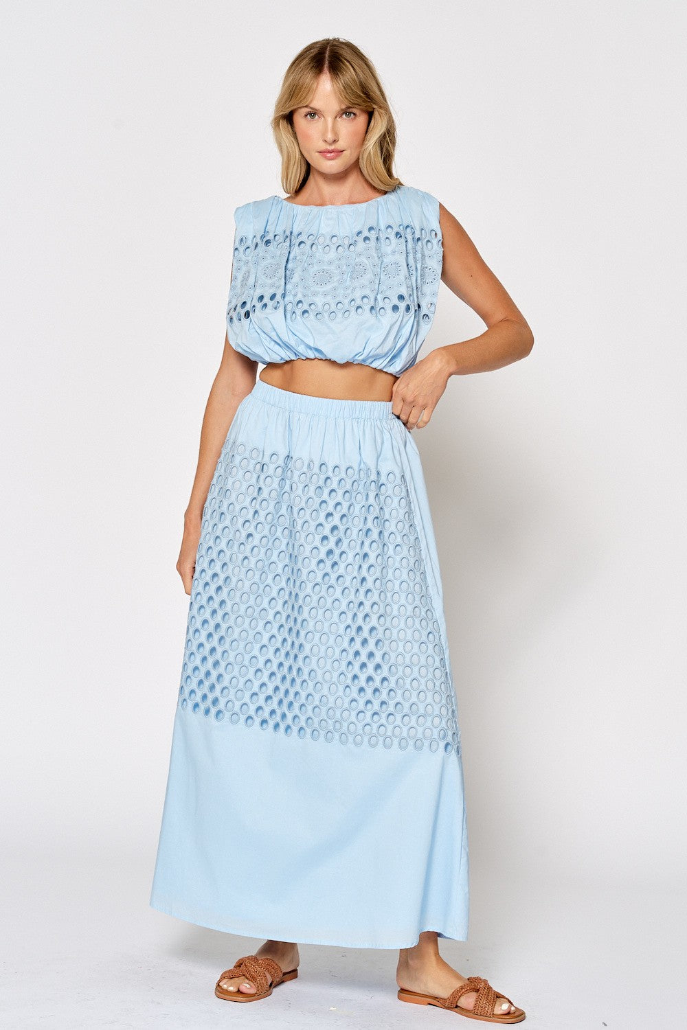 Maxi Eyelet Skirt