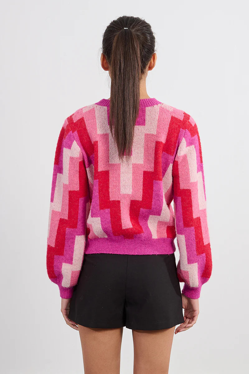 Geometric Sweater Top