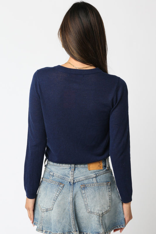 Gianna Knit Sweater in Navy