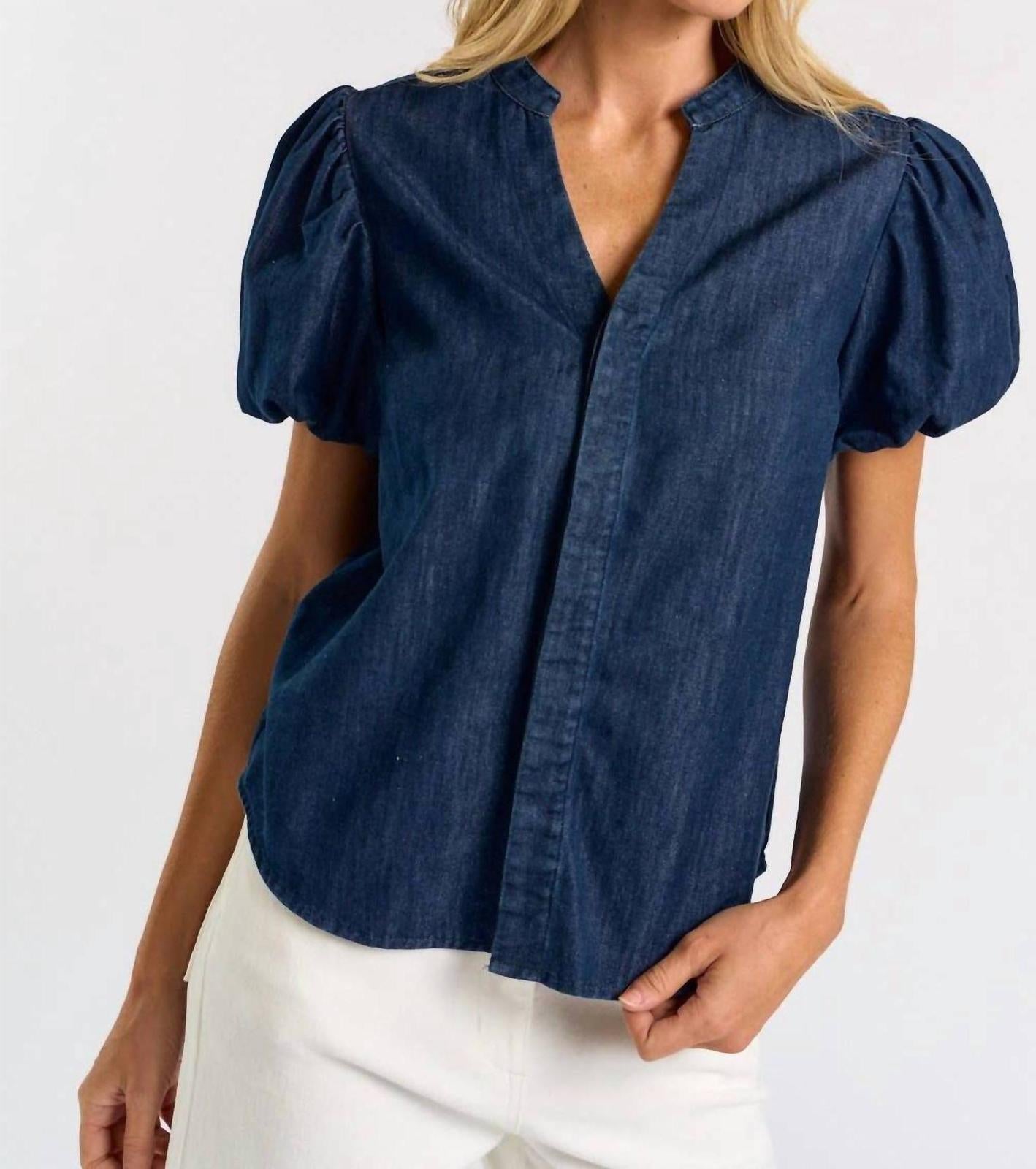 Denim Button Up Top