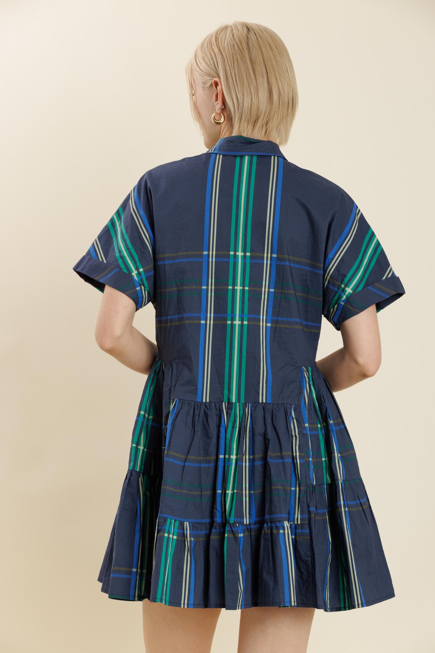 Plaid Mini Short Dress