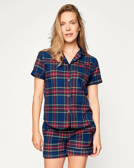 Brushed Cotton Short Set Windsor Tartan