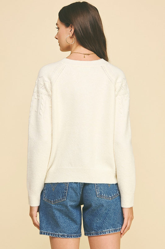 Textured Button Up Cardigan