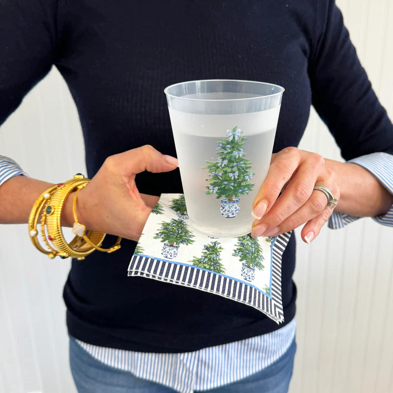 Blue Christmas Tree Shatterproof Cups
