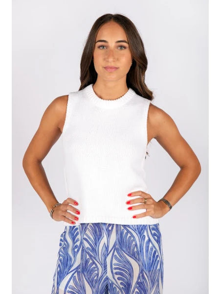 Sierra Sweater in White-XS