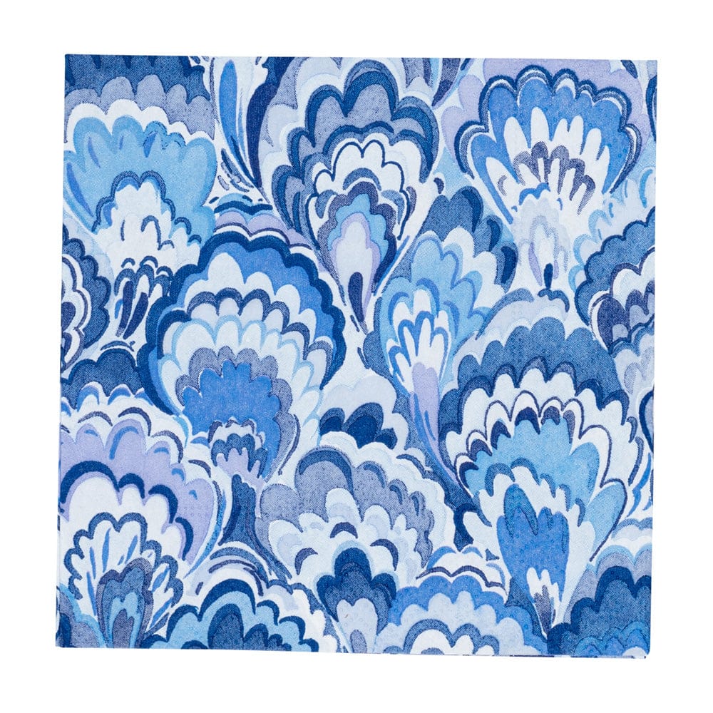 Marbled Ceramica Indigo Cocktail Napkins