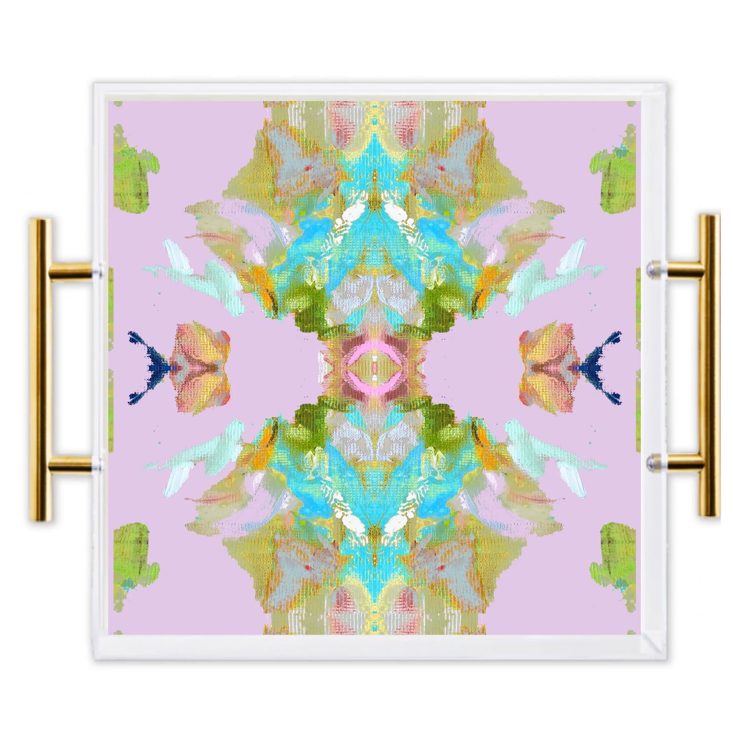 Laura Park Stained Glass Lavendar Large Tray