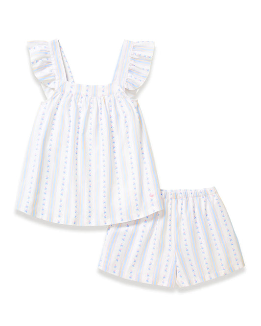 Twill Short Set in Cottage Stripe