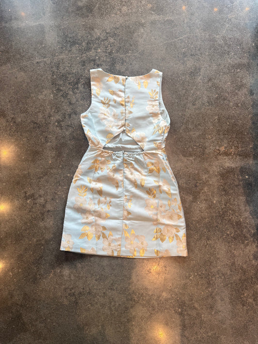 Blue & Gold Mini Dress