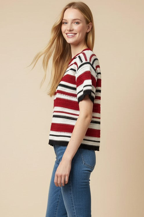 Crochet Knit Top