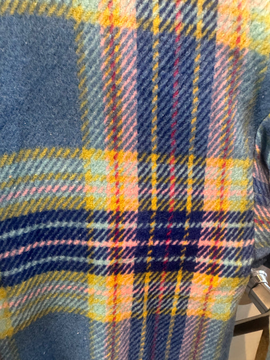 Blue Plaid Oversized Coat