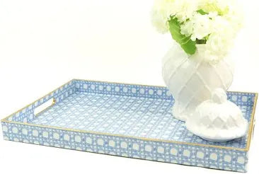Cane Print Decorative Tray: Large