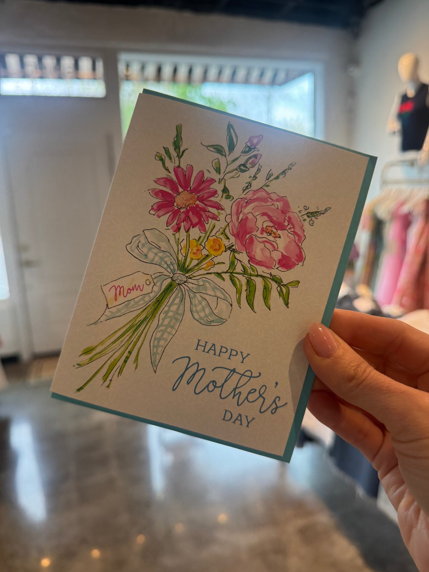 Pink Bouquet Mothers Day Card