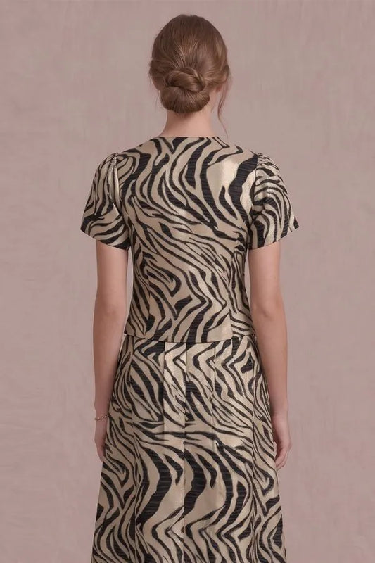 Tiger Jacquard Top