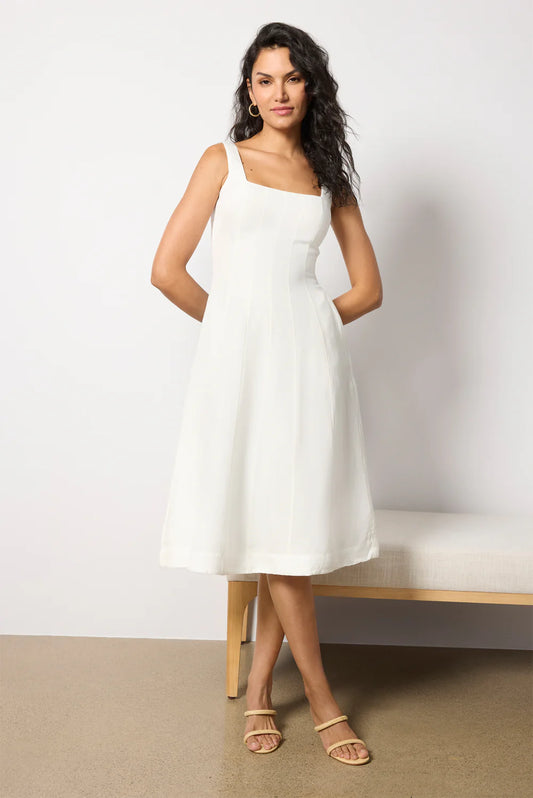 Birdie Linen Midi Dress-6