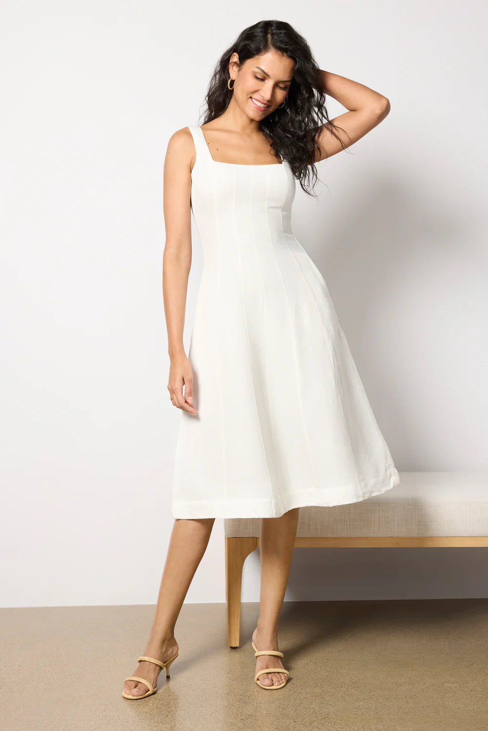 Birdie Linen Midi Dress