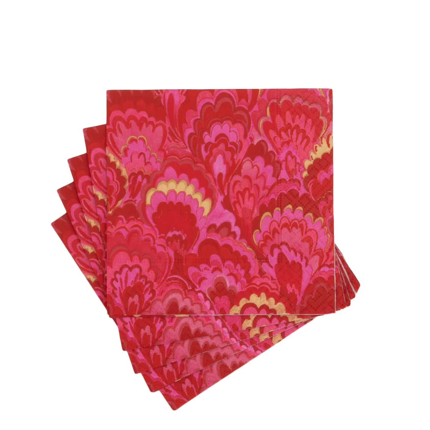 Marbled Ceramica Fuchsia Cocktail Napkins