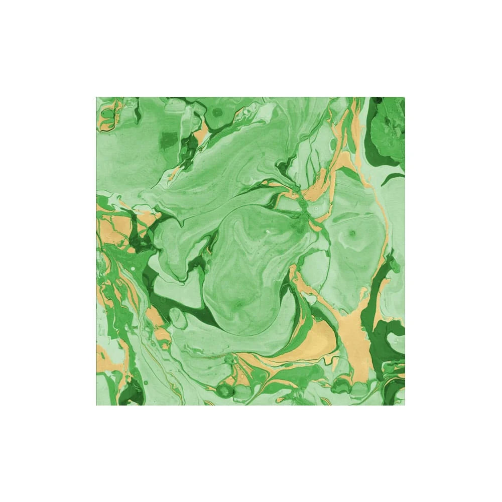 Marbled Green Cocktail Napkins
